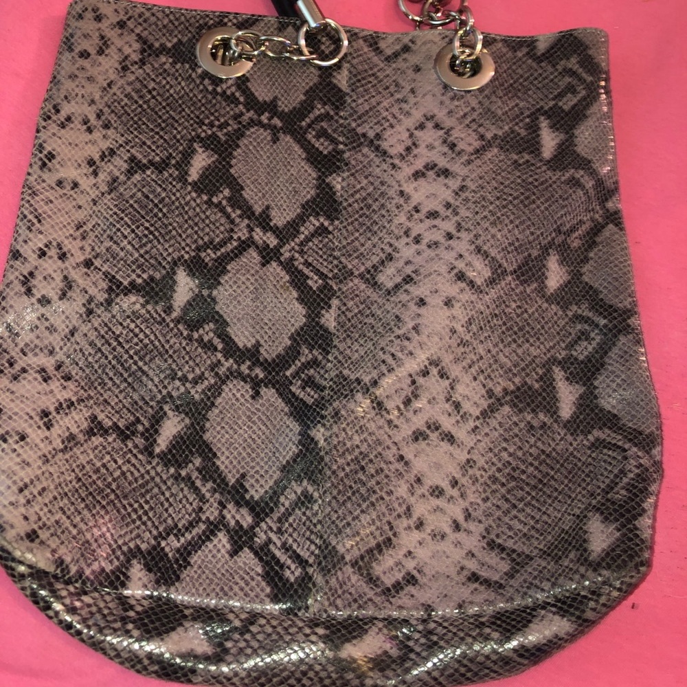 The beautiful purple genuine leather